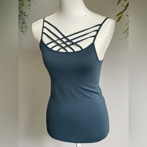 NWT Yelete Cris Cross Neck line one Size Tank Top